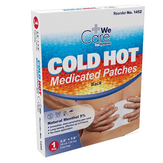 Dynarex Cold Hot Medicated Patches (5/Bag)  Back