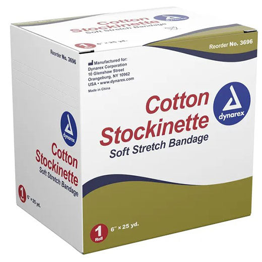 Dynarex Cotton Stockinette - 6" x 25 yd