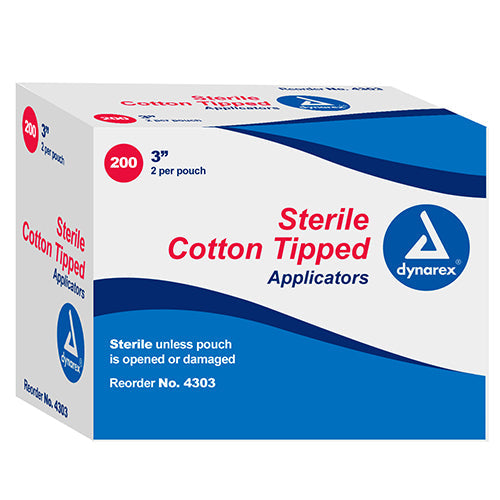 Dynarex Cotton Tipped Wood Applicator  Sterile - 3" (2000/Case)