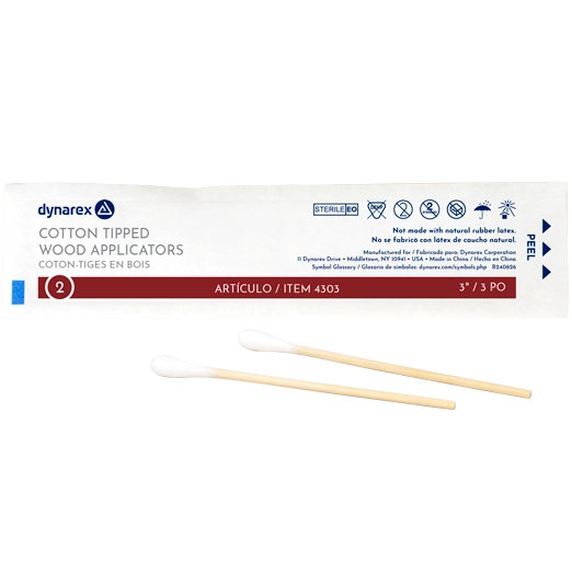 Dynarex Cotton Tipped Wood Applicator - 4303