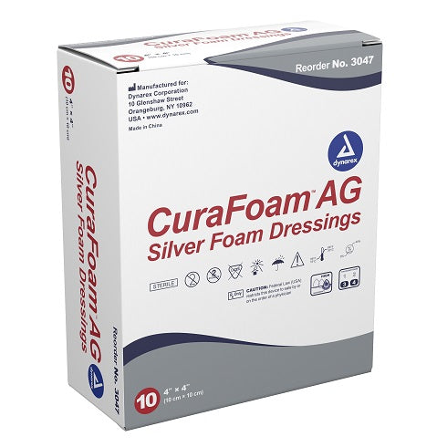 CuraFoam AG Silver Foam Dressing - 4"x4" CuraFoam AG Silver Foam Dressing - 4"x4"