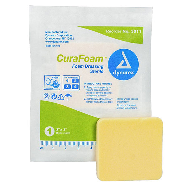 Dynarex CuraFoam Foam Dressing - 2" x 2"