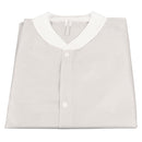 Dynarex Disposable Lab Coat - White - No Pockets