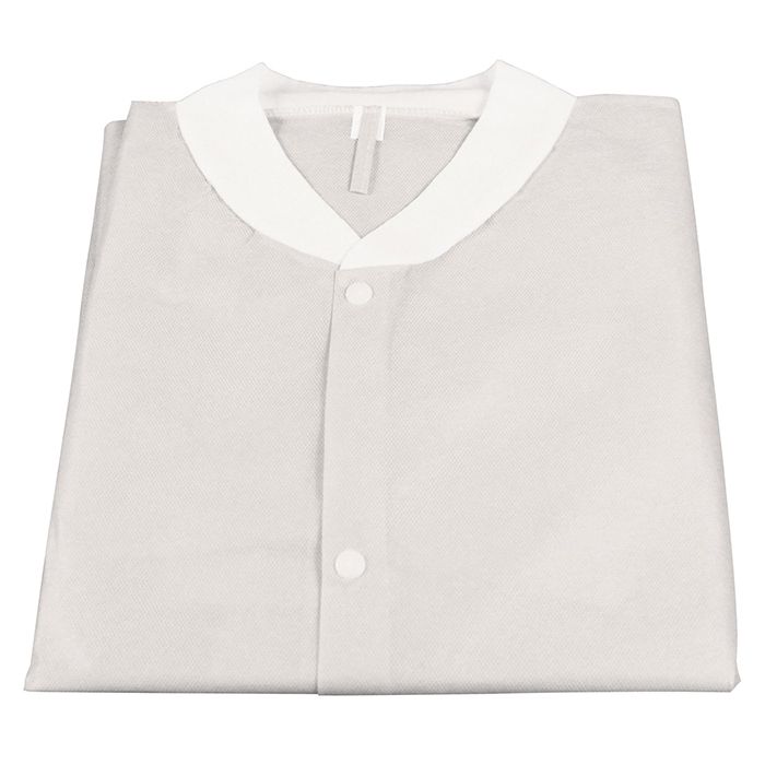 Dynarex Disposable Lab Coat (30/Case)  No Pockets - White - 2XL