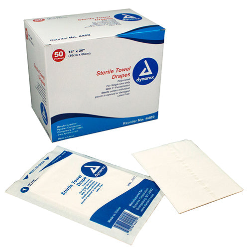 Dynarex Disposable Towel Drapes (300/Case)  Fenestrated