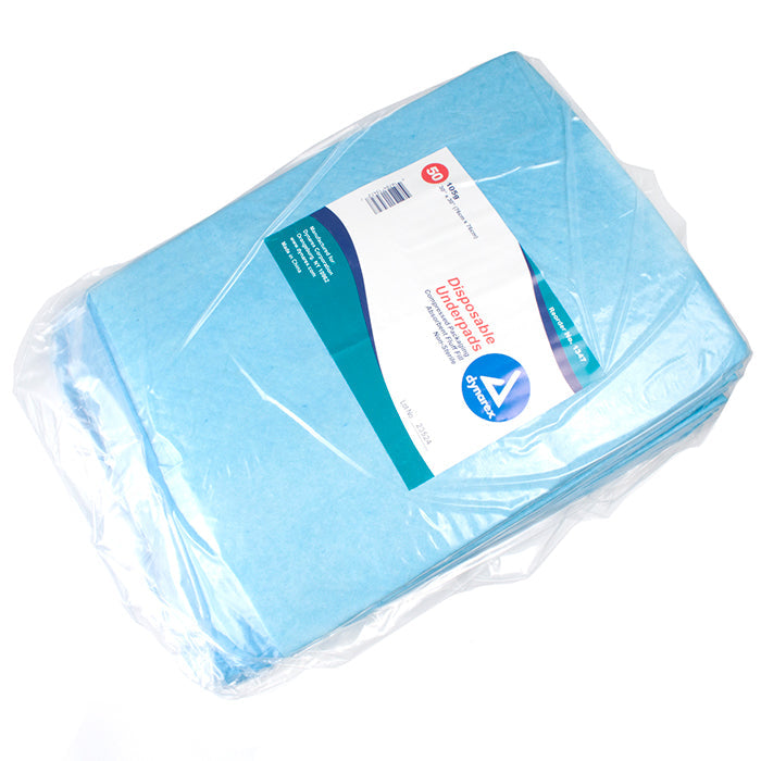 Dynarex Disposable Underpads  30" x 30" (105 g) with Polymer (100/Case)