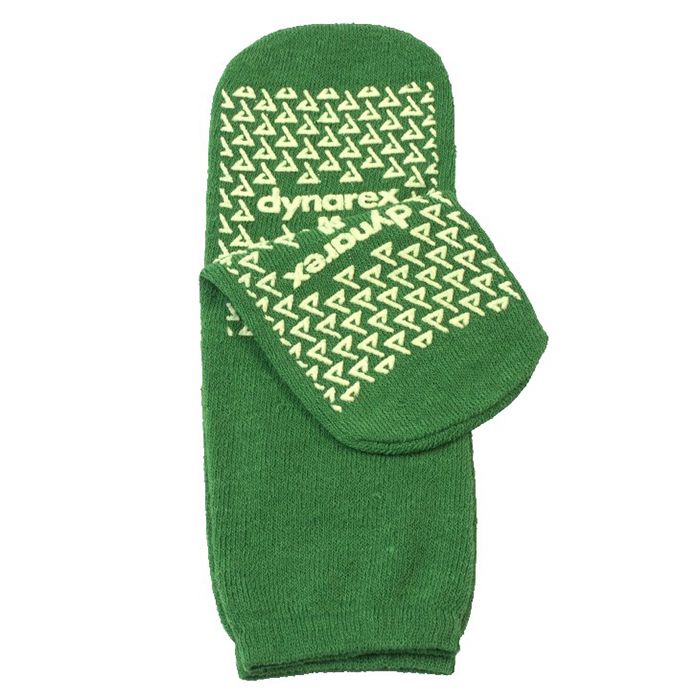 Dynarex Double-Sided Slipper Socks (48/Case)  Medium - Green