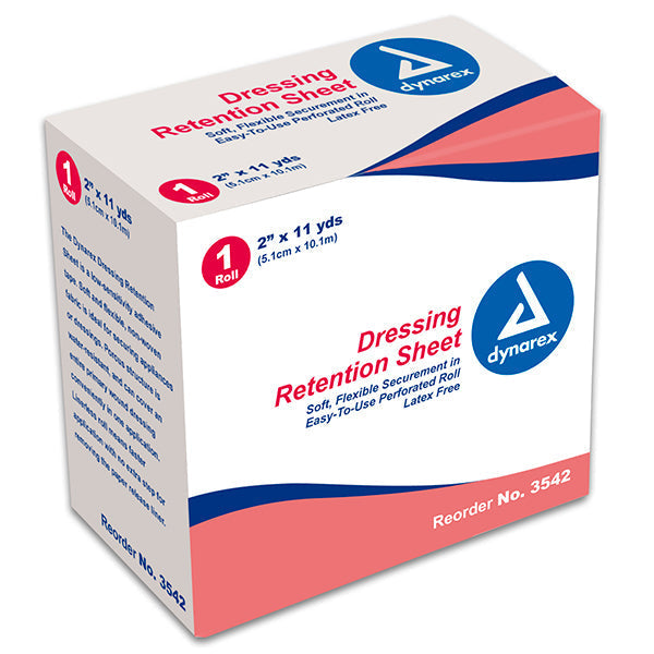 Dynarex Dressing Retention Sheet (5/Case)  2" x 11 yd