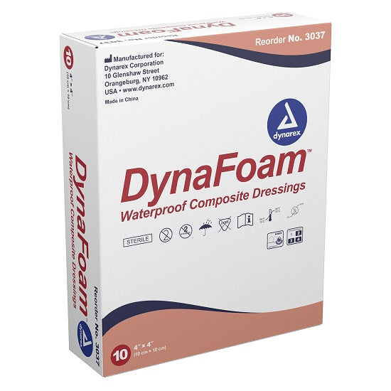 Dynarex DynaFoam Waterproof Bordered Foam Dressing (120/Case) 