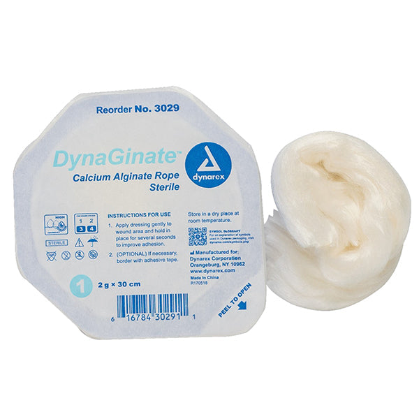 Dynarex DynaGinate Calcium Alginate Dressing  2 g x 30 cm (60/Case)