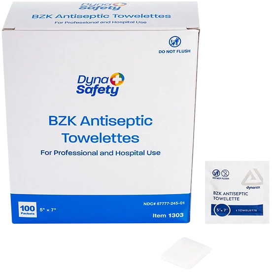 Dynarex DynaSafety BZK Antiseptic Towelettes (1000/Case) 