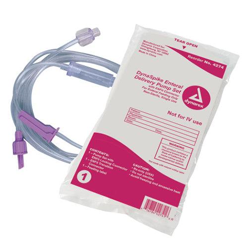 Dynarex DynaSpike Enteral Delivery Pump Set with ENFit Connector