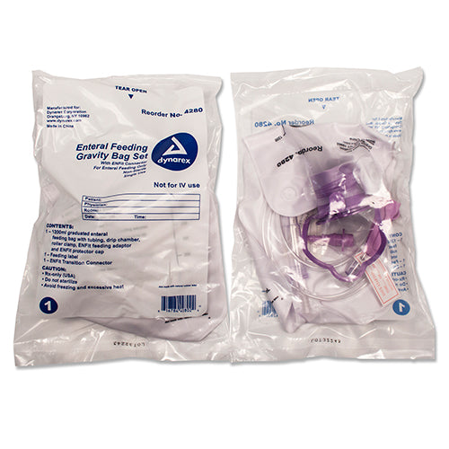 Dynarex Enteral Delivery Gravity Bag Set with ENFit Connector