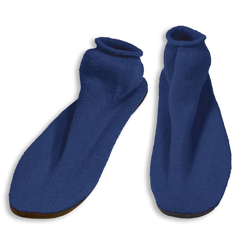 Dynarex Hard Sole Slipper Socks (12/Case)  Large-Navy-Blue