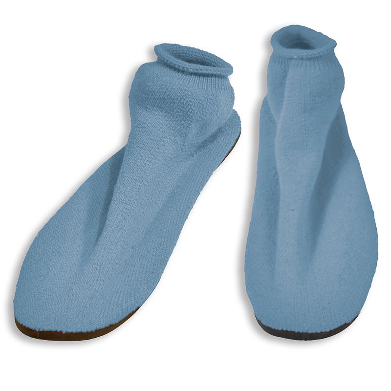 Dynarex Hard Sole Slipper Socks (12/Case)  Medium-Sky-Blue