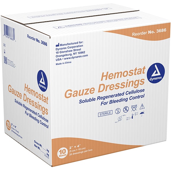 Dynarex Hemostat Gauze Dressing (200/Case) 
