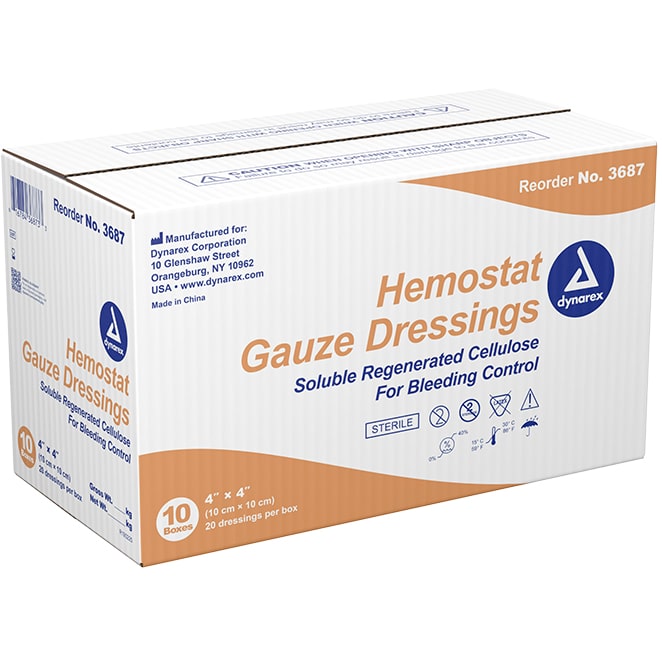 Dynarex Hemostat Gauze Dressing (200/Case) 