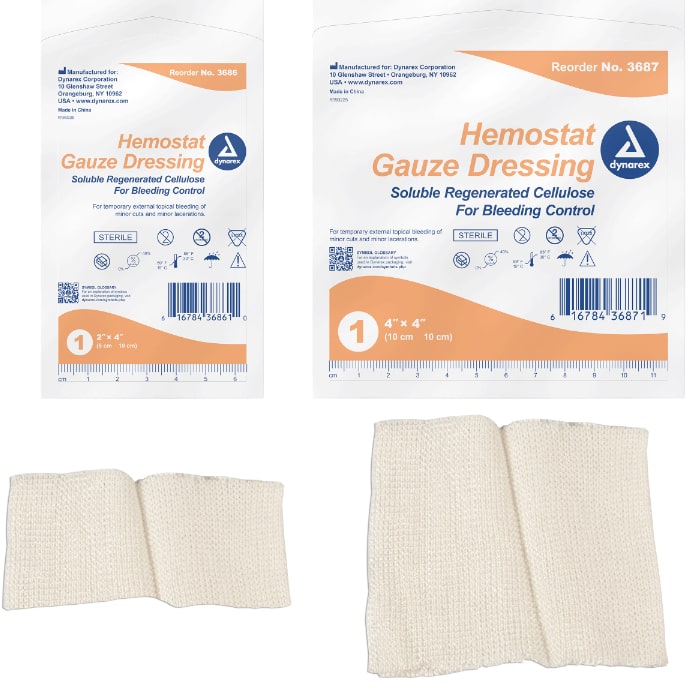 Dynarex Hemostat Gauze Dressing (200/Case) 