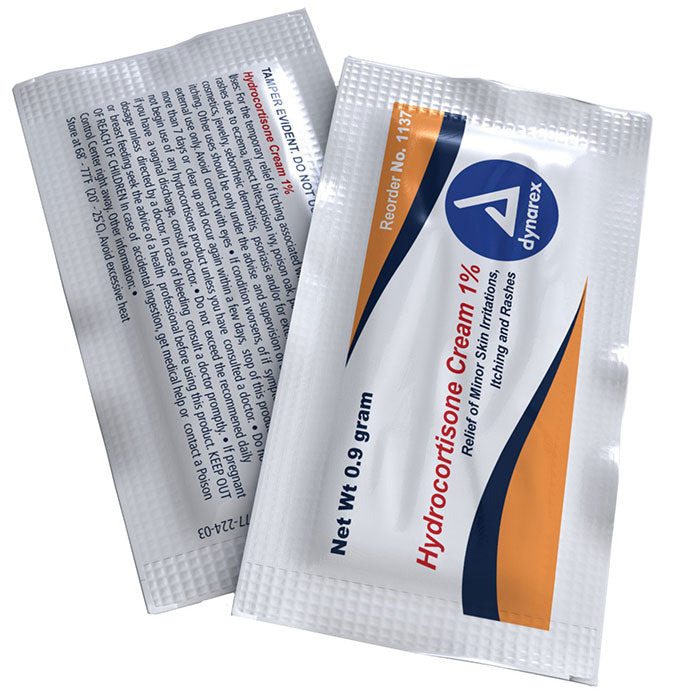 Dynarex Hydrocortisone Cream  0.9 g Packet (1728/Case)