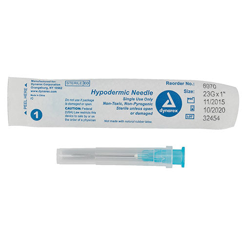 Dynarex Hypodermic Needle (1000/Case)  23 G, 1"