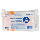 Dynarex Insulin Syringe (Non-Safety) (500/Case)  0.5 cc - 28 G, 0.5" Needle