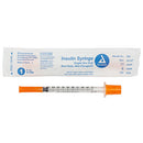 Dynarex Insulin Syringe (Non-Safety) (500/Case)  Wrapped - 1 cc - 27 G, 0.5" Needle