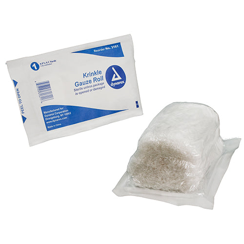 Dynarex Krinkle Gauze Roll (100/Case)  Sterile