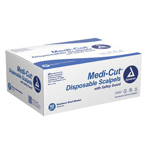 Dynarex Medicut Safety Scalpels (10/Box) 