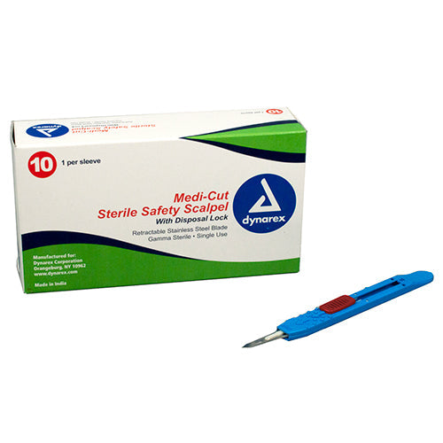 Dynarex Medicut Safety Scalpels (10/Box) 
