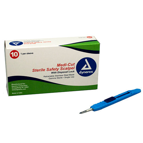 Dynarex Medicut Safety Scalpels (10/Box) 
