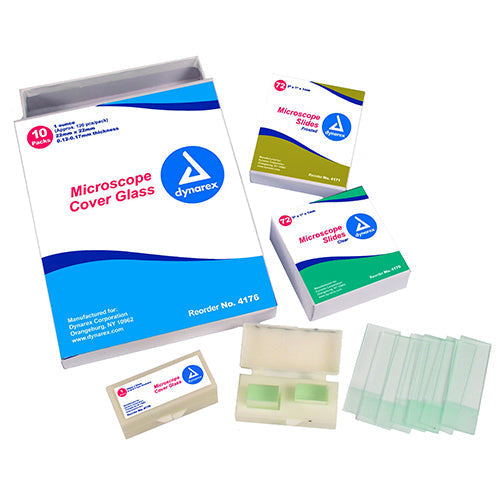 Dynarex Microscope Cover Glass (50/Case)  0.17 - 0.25 mm thickness