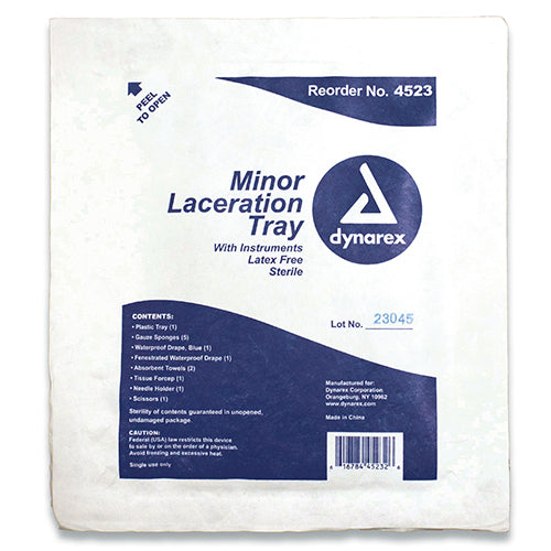 Dynarex Minor Laceration Tray with Instruments
