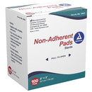 Dynarex Non-Adherent Pads - Sterile - 2" x 3" - Box
