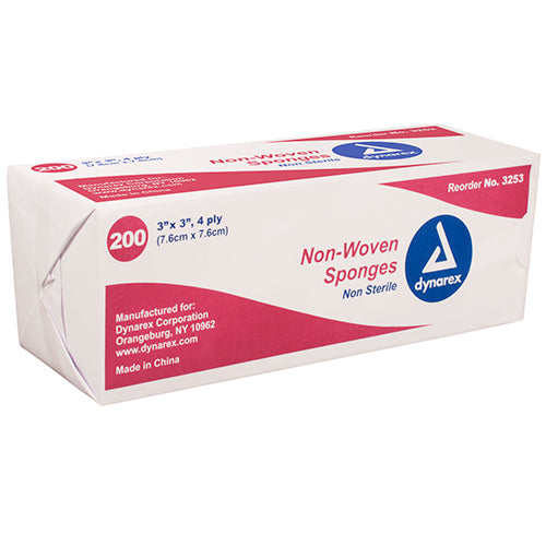 Dynarex Non-Woven Sponge  Non-Sterile - 3" x 3" (4000/Case)