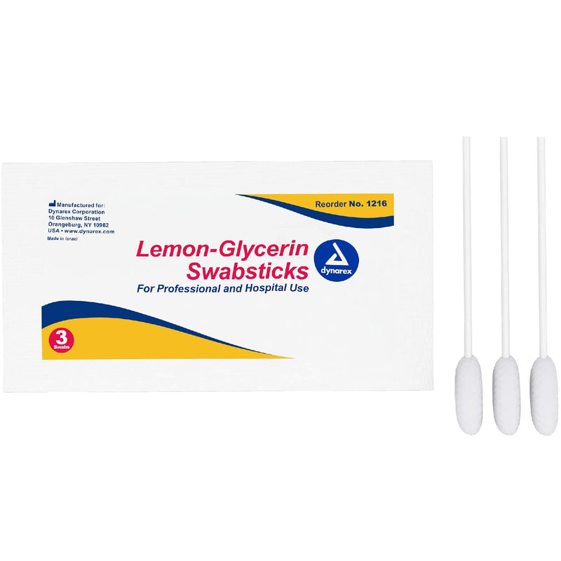 Dynarex Oral Swabsticks  Lemon-Glycerin (750/Case)