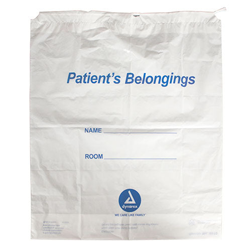 Dynarex Patient Belonging Drawstring Bag (250/Case)  20" x 20" x 4" - White