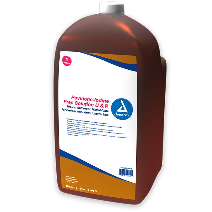 Dynarex Povidone-Iodine Prep Solution  1 gallon (4/Case)