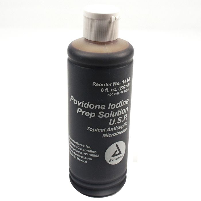 Dynarex Povidone-Iodine Prep Solution  8 oz (24/Case)