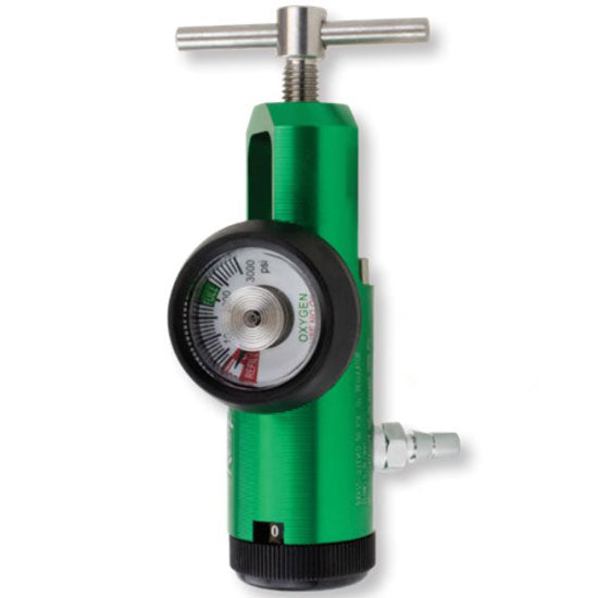 Dynarex Resp-O2 CGA Oxygen Regulator (5/Case)  Mini - 0 - 25 LPM