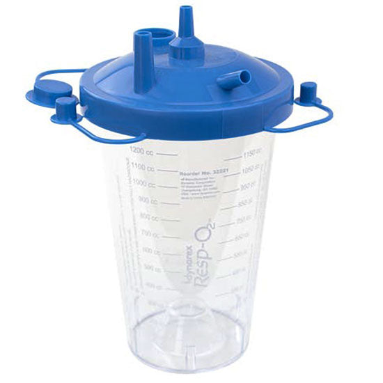 Dynarex Resp-O2 Disposable Suction Canister  1200 cc (40/Case)