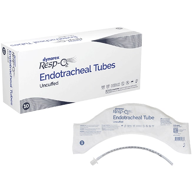 Dynarex Resp-O2 Endotracheal Tube - Uncuffed - 5.5 mm
