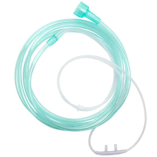 Dynarex Resp-O2 Nasal Oxygen Cannula - Standard Tip  Adult - 14 ft Universal Connector (50/Case)