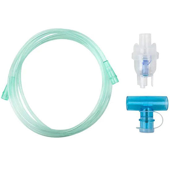Dynarex Resp-O2 Small Volume Nebulizer Cups (50/Case)  Standard-With-7-tubing-and-Spring-Loaded-T-22-mm-O