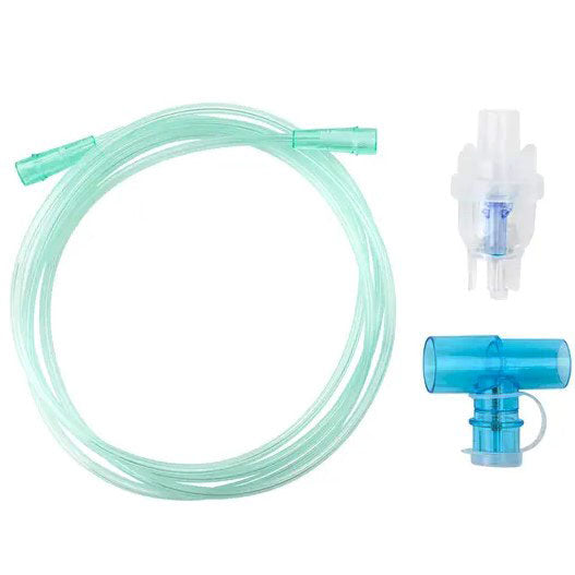 Dynarex Resp-O2 Small Volume Nebulizer Cups (50/Case)  Standard - With 7' Tubing and T-Piece / Mouthpiece
