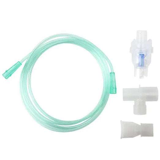 Dynarex Resp-O2 Small Volume Nebulizer Cups (50/Case)  Standard-With-7-Tubing-and-T-Piece-Mouthpiece