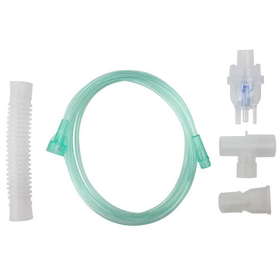 Dynarex Resp-O2 Small Volume Nebulizer Cups (50/Case)  Universal-With-7-Tubing-and-T-Piece-Mouthpiece-6-F