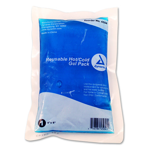 Dynarex Reusable Hot and Cold Gel Packs (24/Case)  4" x 6"