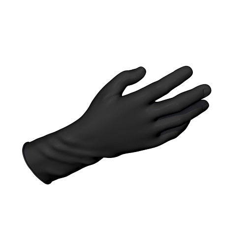 Dynarex Safe-Touch Black Nitrile Exam Gloves - Powder-Free (1000/Case) 