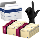 Dynarex Safe-Touch Black Nitrile Exam Gloves - Powder-Free (1000/Case)  Large