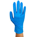 Dynarex Safe-Touch Blue Nitrile Exam Gloves - Powder-Free - Palm